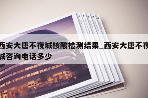西安大唐不夜城核酸检测结果_西安大唐不夜城咨询电话多少