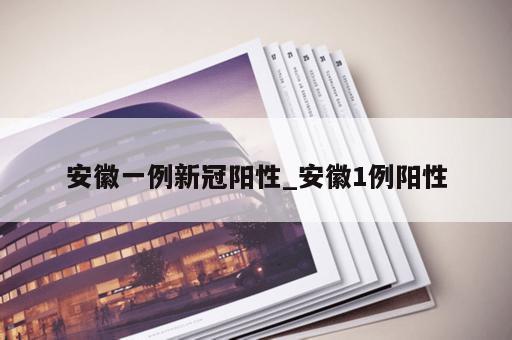 安徽一例新冠阳性_安徽1例阳性