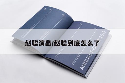 赵聪演出/赵聪到底怎么了