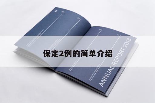 保定2例的简单介绍