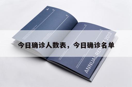今日确诊人数表，今日确诊名单
