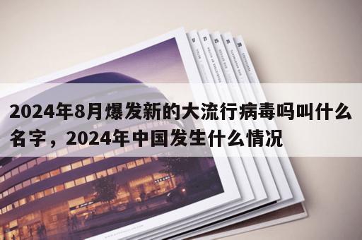 2024年8月爆发新的大流行病毒吗叫什么名字，2024年中国发生什么情况