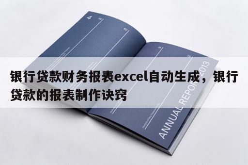 银行贷款财务报表excel自动生成，银行贷款的报表制作诀窍