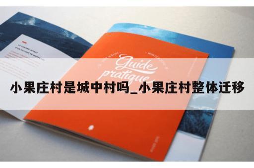 小果庄村是城中村吗_小果庄村整体迁移