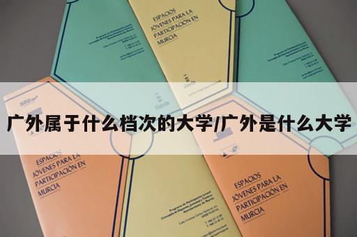 广外属于什么档次的大学/广外是什么大学