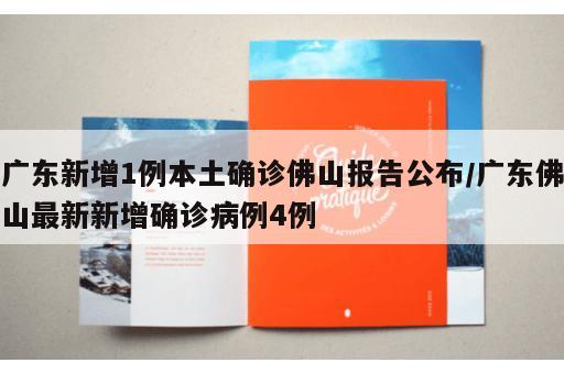 广东新增1例本土确诊佛山报告公布/广东佛山最新新增确诊病例4例