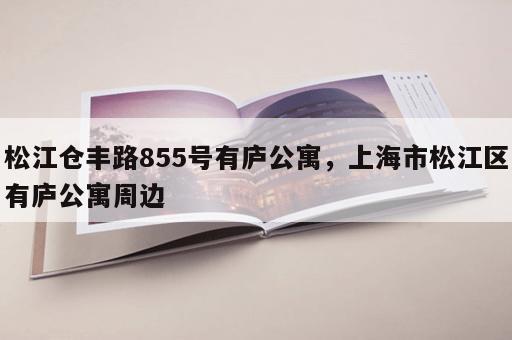 松江仓丰路855号有庐公寓，上海市松江区有庐公寓周边